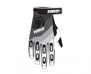 MX rokavice YOKO TWO black/white/grey S (7)