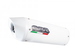 Dual slip-on exhaust GPR ALBUS White glossy including removable db killers and link pipes