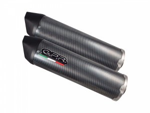Dual slip-on exhaust GPR FURORE Matte Black including removable db killers, link pipes and catalysts