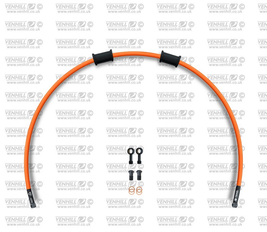 Set cevi za sklopko Venhill HON-4005CB-OR POWERHOSEPLUS (1 cev v kompletu) Orange hoses, black fittings