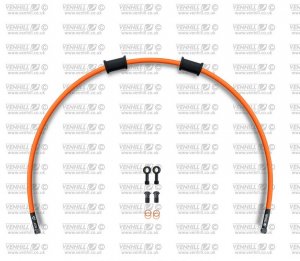 Set cevi za sklopko Venhill HON-4005CB-OR POWERHOSEPLUS (1 cev v kompletu) Orange hoses, black fittings