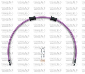 Set cevi za sklopko Venhill HON-4005C-PU POWERHOSEPLUS (1 cev v kompletu) Purple hoses, chromed fittings