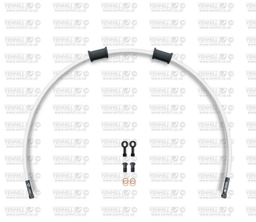 Set cevi za sklopko Venhill HON-4005CB-WT POWERHOSEPLUS (1 cev v kompletu) White hoses, black fittings