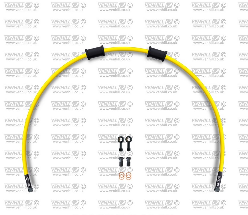 Set cevi za sklopko Venhill HON-4005CB-YE POWERHOSEPLUS (1 cev v kompletu) Yellow hoses, black fittings